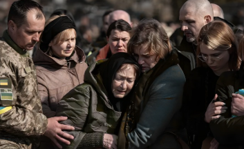 Victims of the war are greived all throughout Ukraine.